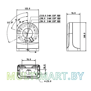 Кронштейн Dahua DH-PFB203W (белый) картинка 3